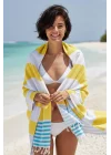 Boreas Yellow & Turquoise Peshtemal