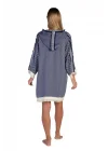 Chevron Navy Blue Bathrobe