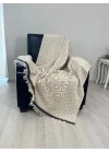 Drop Throw - Beige & Brown