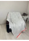 Drop Throw - Grey & Coral
