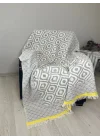 Drop Throw - Grey & Yellow