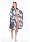 Edessa Bathrobe - V Short - Black