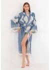 Edessa Blue Bathrobe ( V long)
