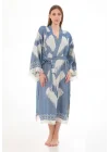 Edessa Blue Bathrobe ( V long)