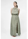Flora Green Linen Dress