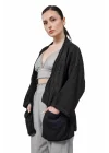 Gaia Black Linen Kimono
