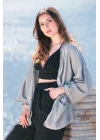 Gaia Grey Linen Kimono