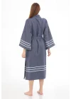 Glay Navy Blue Bathrobe
