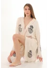 Hamsa Wooden Stamp Bathrobe