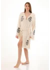 Hamsa Wooden Stamp Bathrobe