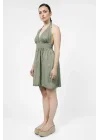 Hera Green Linen Dress