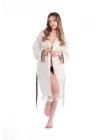 Hieron Beige Hooded Bathrobe