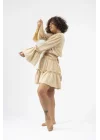 Atelier Chaputs 100% Cotton Muslin Ilayda Beige Blouse One-Size