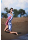 Kanesh Navy Blue & Red Peshtemal