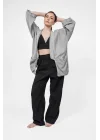 Ateiler Chaputs Linen Grey Kimono One-Size