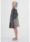 Lady Black Hooded Bathrobe