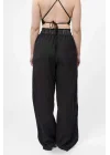 Lyra Black Linen Trouser