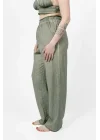Lyra Green Linen Trouser
