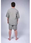 Atelier Chaputs Linen Gray Shorts
