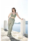 Ateiler Chaputs Linen Lira Green Pants One-Size