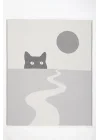 Luna Throw - Grey & Black