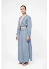 Atelier Chaputs 100% Cotton Muslin Meadow Blue Blouse One-Size