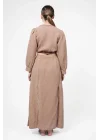 Atelier Chaputs 100% Cotton Muslin Prairie Coffee Blouse One-Size