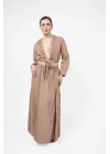 Atelier Chaputs 100% Cotton Muslin Prairie Coffee Blouse One-Size