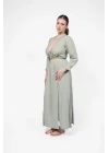Atelier Chaputs 100% Cotton Muslin Meadow Green Blouse One-Size