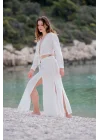 Ateiler Chaputs 100% Cotton Muslin Prairie White Blouse One-Size