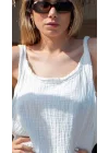 Mild Piece Crinkle White Dress