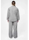 Atelier Chaputs 100% Cotton Muslin Mira Gray Shirt One-Size