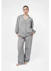 Atelier Chaputs 100% Cotton Muslin Mira Gray Shirt One-Size