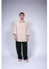 Atelier Chaputs 100% Cotton Muslin Orge Beige Shirt One-Size