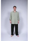 Atelier Chaputs 100% Cotton Muslin Org Mint Shirt One-Size