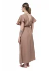 Atelier Chaputs 100% Cotton Muslin Niva Beige Dress One-Size