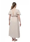 Atelier Chaputs 100% Cotton Muslin Niva Beige Dress One-Size