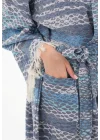 Pica Blue & Grey Bathrobe