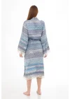Pica Blue & Grey Bathrobe