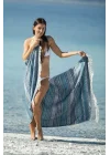 Pica Navy Blue & Grey Peshtemal