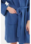 Polly Denim Blue Bathrobe