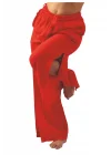 Red Muslin Slit Trouser