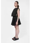 Ateiler Chaputs Linen Seliz Black Skirt One-Size