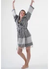 Square Black Bathrobe