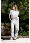 Atelier Chaputs Linen Vesa Gray Crop One-Size
