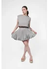 Atelier Chaputs Linen Vesa Gray Crop One-Size