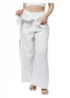 White Muslin Slit Trouser