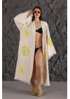 Neon Motif Wooden Printed Bathrobe