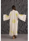 Neon Motif Wooden Printed Bathrobe