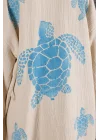 Turtle Wooden Printed Bathrobe